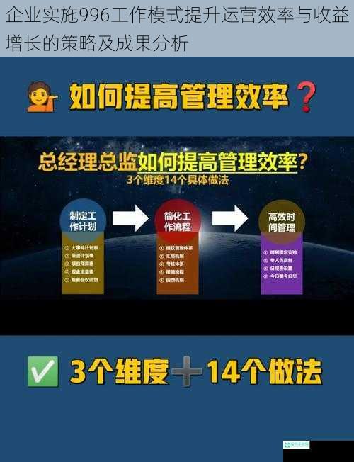 企业实施996工作模式提升运营效率与收益增长的策略及成果分析